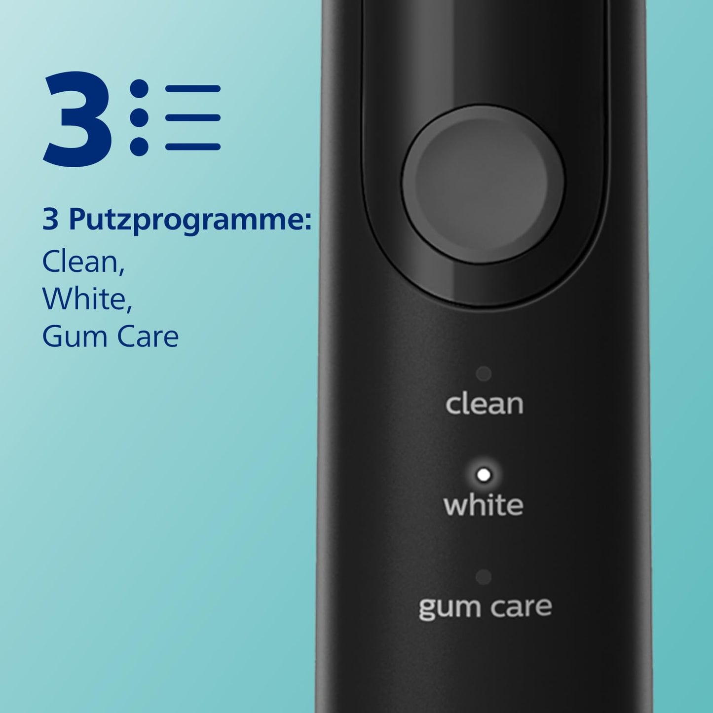 Philips Sonicare ProtectiveClean 5100 elektrische Zahnbürste, Schallzahnbürste mit 3 Putzmodi, Drucksensor, Timer, Reiseetui, UV-Reinigungsgerät, Schwarz, Modell HX6850/57