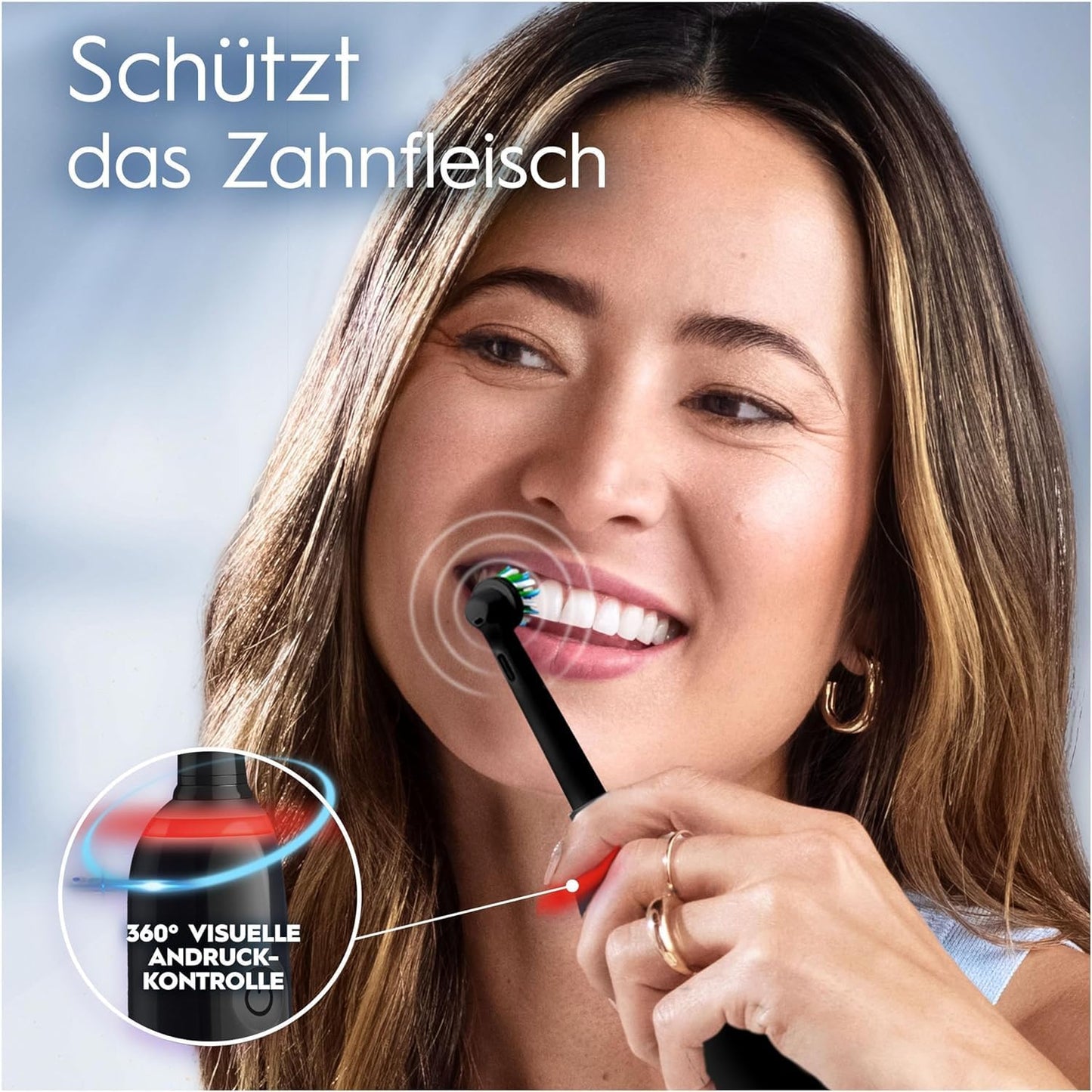 Oral-B Pro 3 3900 Elektrische Zahnbürste,Electric Toothbrush, Doppelpack, drei Putzmodi, 360° Andruckkontrolle für Zahnpflege, Designed by Braun, Geschenk Mann,Frau, Black,Pink