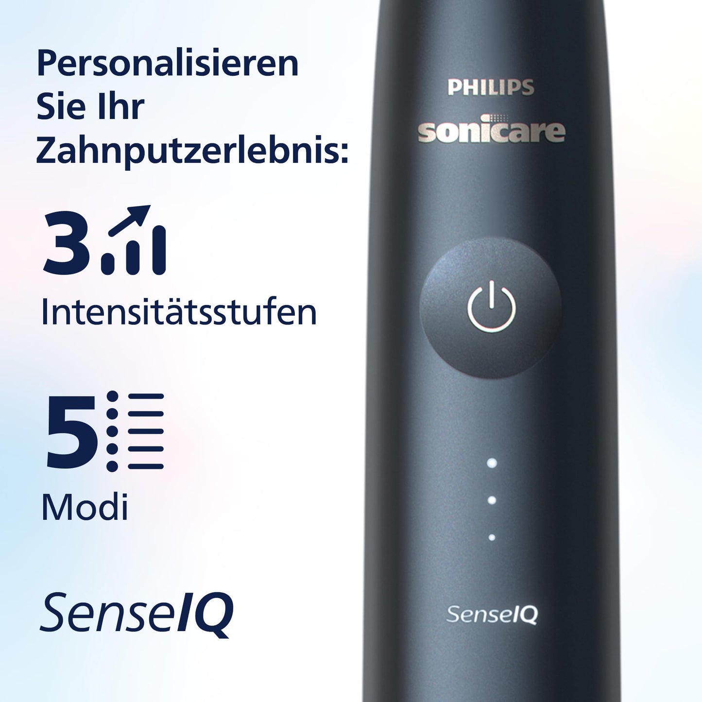 Philips Sonicare DiamondClean Prestige 9900 – Elektrische Zahnbürste mit SenseIQ, A3 Premium-All-in-One-Bürstenkopf und Ladeetui in Mitternachtsblau (Modell HX9992/12)