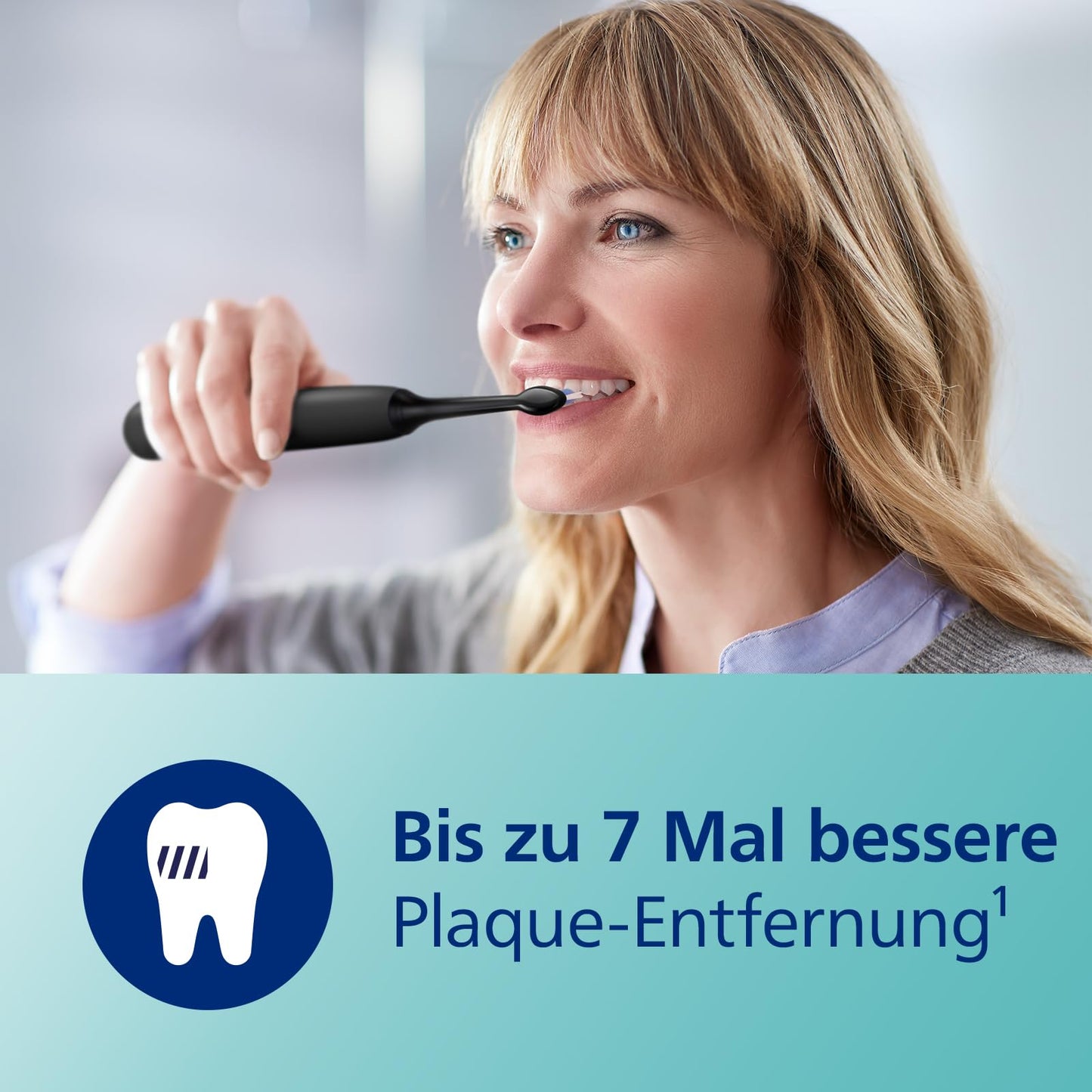 Philips Sonicare ProtectiveClean 5100 elektrische Zahnbürste, Schallzahnbürste mit 3 Putzmodi, Drucksensor, Timer, Reiseetui, UV-Reinigungsgerät, Schwarz, Modell HX6850/57
