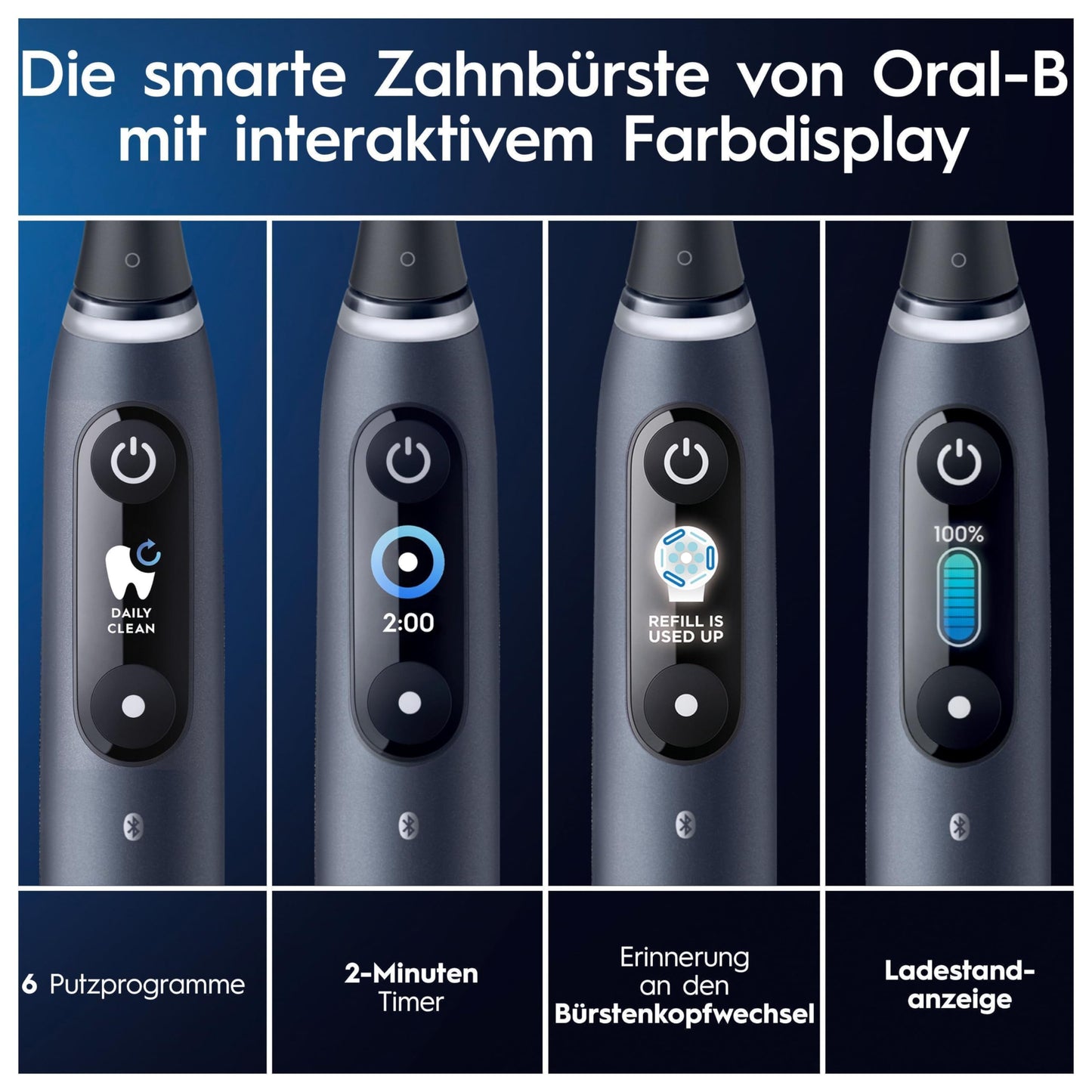 Oral-B iO Series 8 Plus Edition Elektrische Zahnbürste/Electric Toothbrush, PLUS 3 Aufsteckbürsten inkl. Whitening, Magnet-Etui, 6 Putzmodi, Designed by Braun, Geschenk Mann/Frau, Black Onyx