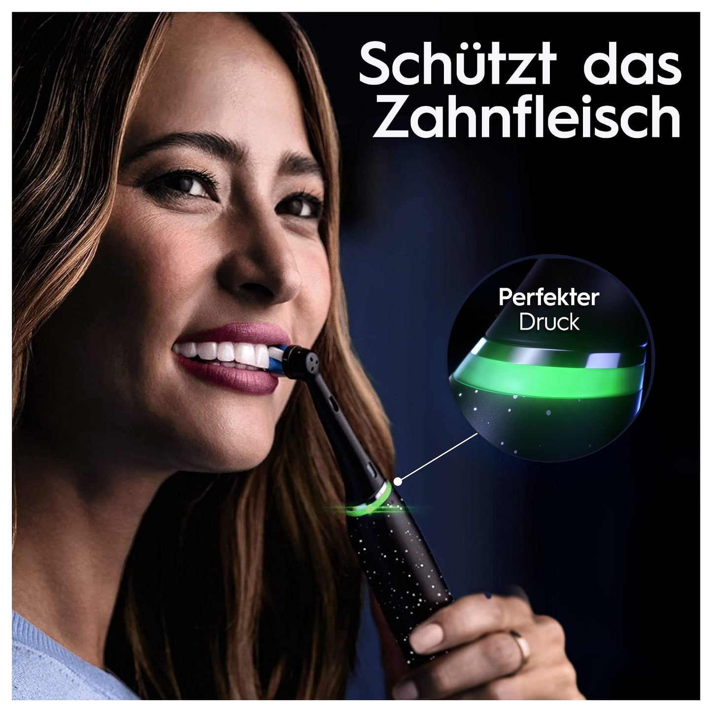 Oral-B iO Series 10 Plus Edition Elektrische Zahnbürste, Electric Toothbrush, PLUS 3 Aufsteckbürsten, 7 Putzmodi für Zahnpflege, Lade-Reiseetui, Designed by Braun, cosmic black