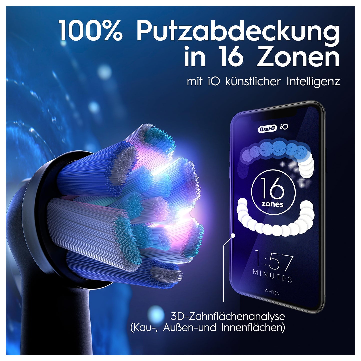 Oral-B iO Series 10 Plus Edition Elektrische Zahnbürste, Electric Toothbrush, PLUS 3 Aufsteckbürsten, 7 Putzmodi für Zahnpflege, Lade-Reiseetui, Designed by Braun, cosmic black