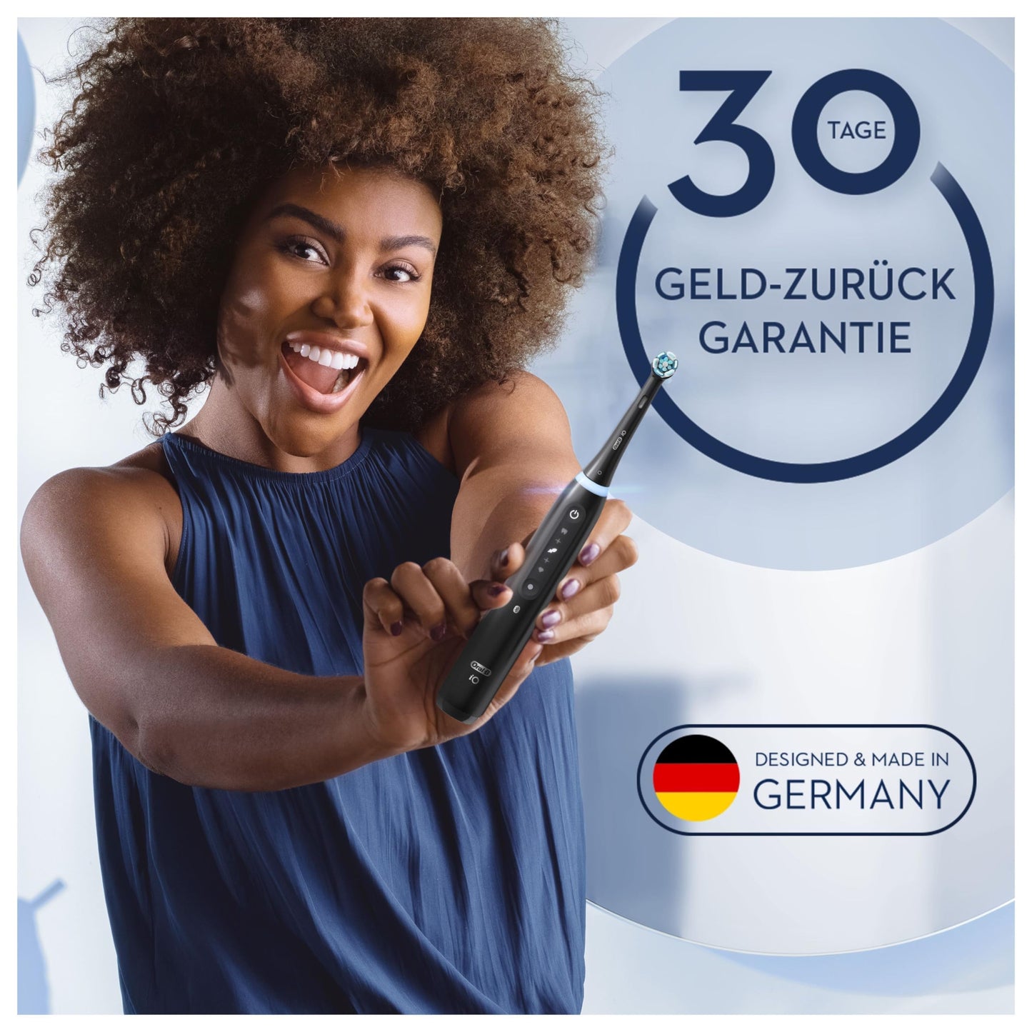 Oral-B iO Series 5 Elektrische Zahnbürste/Electric Toothbrush, Magnet-Technologie, 5 Putzmodi für Zahnpflege, LED-Anzeige & Reiseetui, Designed by Braun, matt black