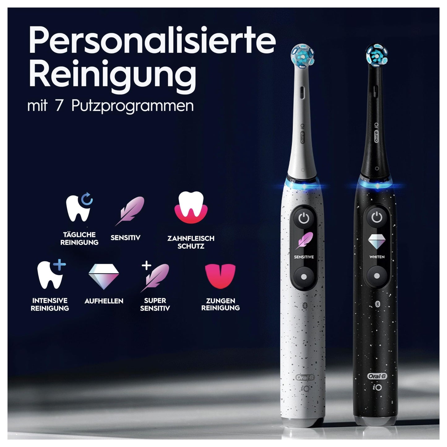 Oral-B iO Series 10 Elektrische Zahnbürste/Electric Toothbrush, 7 Putzmodi für Zahnpflege, iOSense, Farbdisplay, Lade-Reiseetui, Designed by Braun, cosmic black