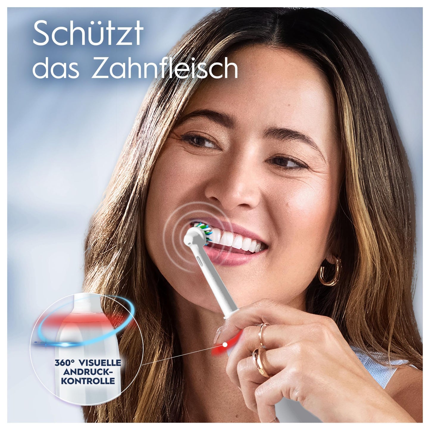Oral-B Pro Series 3 Elektrische Zahnbürste/Electric Toothbrush, 1 Aufsteckbürste, 3 Putzmodi und visuelle 360° Andruckkontrolle für Zahnpflege, Reiseetui, Special Edition, Designed by Braun, white