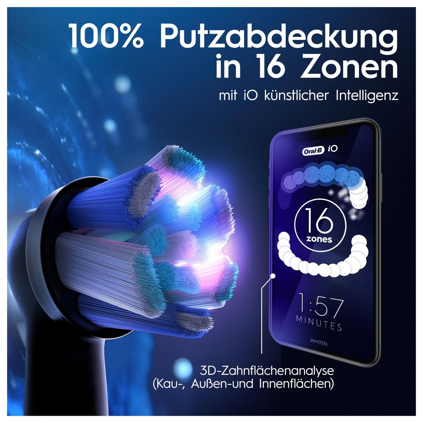 Oral-B iO Series 10 Elektrische Zahnbürste/Electric Toothbrush, 7 Putzmodi für Zahnpflege, iOSense, Farbdisplay, Lade-Reiseetui, Designed by Braun, cosmic black