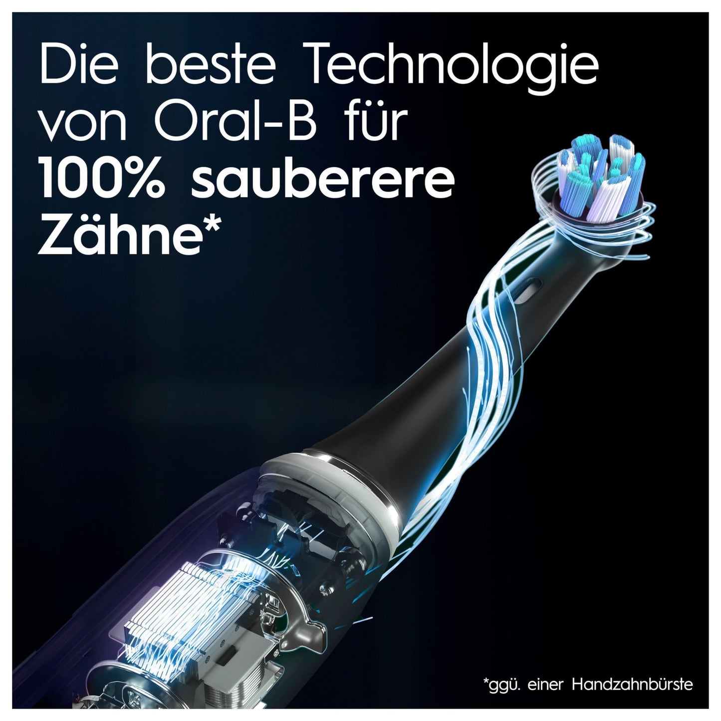 Oral-B iO Series 10 Elektrische Zahnbürste/Electric Toothbrush, 7 Putzmodi für Zahnpflege, iOSense, Farbdisplay, Lade-Reiseetui, Designed by Braun, cosmic black