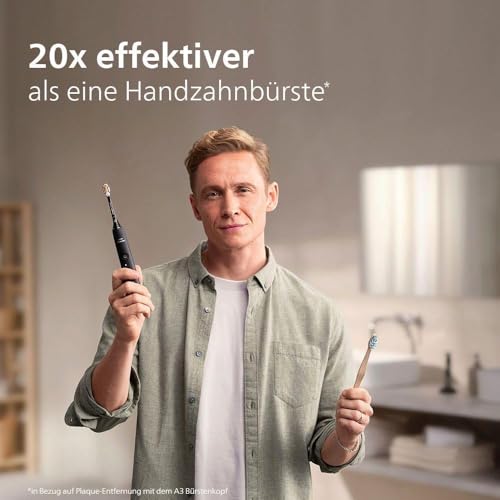 Philips Sonicare DiamondClean Prestige 9900 – Elektrische Schallzahnbürste mit 1x A3 Premium-All-in-One-Bürstenkopf und Ladeetui in Champagner (Modell HX9992/11)