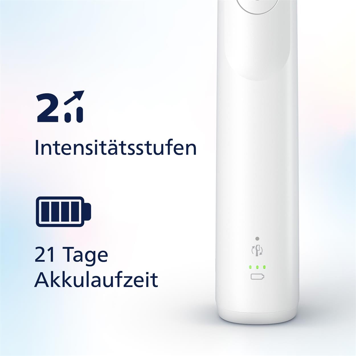 Philips Sonicare 5300 elektrische Zahnbürste, Schallzahnbürste mit 2 Intensitätsstufen, Andruckkontrolle, EasyStart, Smartimer und BrushPacer, Weiß, Modell HX7108/04 [Neue Technologie]