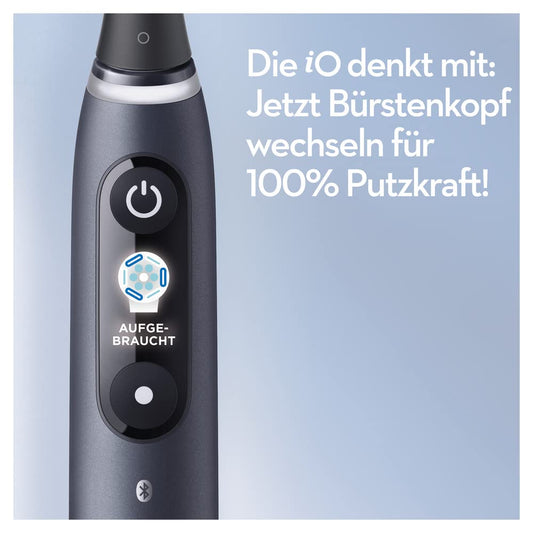 Oral-B iO Series 8 Elektrische Zahnbürste/Electric Toothbrush, 6 Putzmodi für Zahnpflege, Magnet-Technologie, Farbdisplay & Reiseetui, Limited Edition, Valentinstagsgeschenk für Ihn/Sie, black onyx