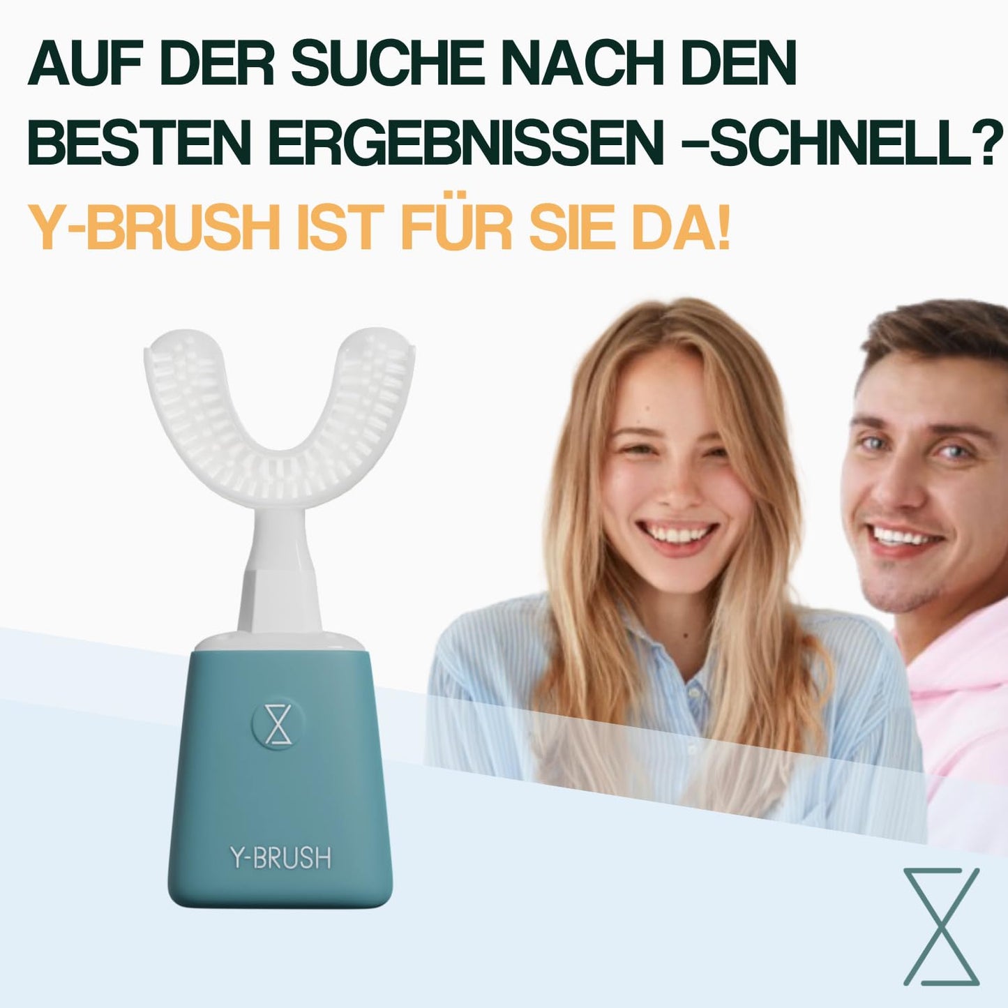 New Y-Brush Essential – Elektrische Schallzahnbürste – Automatisch – 3 Monate Akkulaufzeit – 2 Vibrationsmodi – Essential-Pack für Erwachsene
