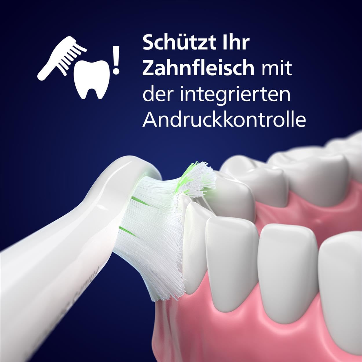 Philips Sonicare 5300 elektrische Zahnbürste, Schallzahnbürste mit 2 Intensitätsstufen, Andruckkontrolle, EasyStart, Smartimer und BrushPacer, Weiß, Modell HX7108/04 [Neue Technologie]