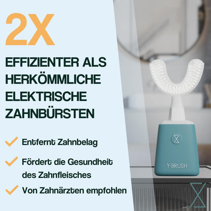 New Y-Brush Essential – Elektrische Schallzahnbürste – Automatisch – 3 Monate Akkulaufzeit – 2 Vibrationsmodi – Essential-Pack für Erwachsene