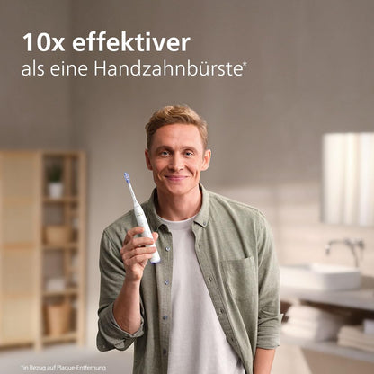 Philips Sonicare 7100 elektrische Zahnbürste, Schallzahnbürste mit App, 4 Putzmodi und 3 Intensitätsstufen, Andruckkontrolle, EasyStart, SmarTimer, Weiß, Modell HX7420/02 [Neue Technologie]