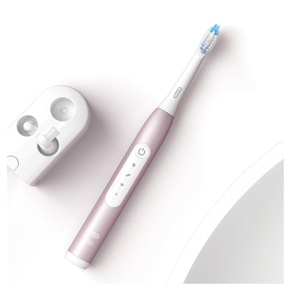 Oral-B Pulsonic Slim Luxe 4900 Elektrische Schallzahnbürste/Electric Toothbrush, Doppelpack 2 Aufsteckbürsten, 3 Putzmodi für Zahnpflege, Geschenk Mann/Frau, Designed by Braun, schwarz/rosegold