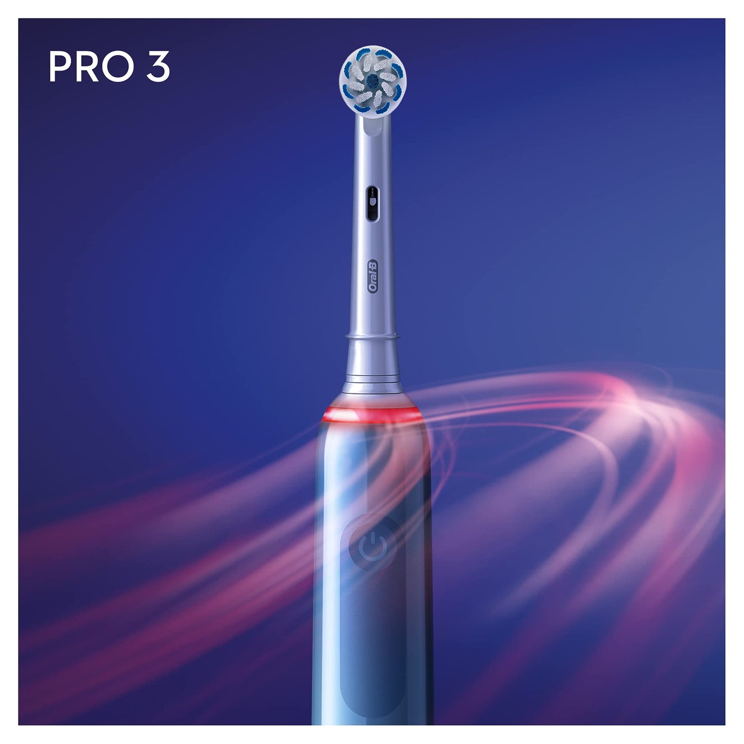 Oral-B PRO 3 3000 Sensitive Clean Elektrische Zahnbürste/Electric Toothbrush, mit 3 Putzmodi inkl. Sensitiv und visueller 360° Andruckkontrolle für Zahnpflege, Designed by Braun, blau