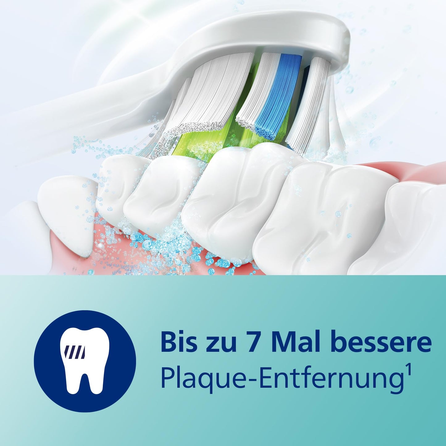 Philips Sonicare ProtectiveClean 4300 elektrische Zahnbürste, Schallzahnbürste mit zwei Intensitätsstufen, Drucksensor und Timer, Weiß, Modell HX6807/51