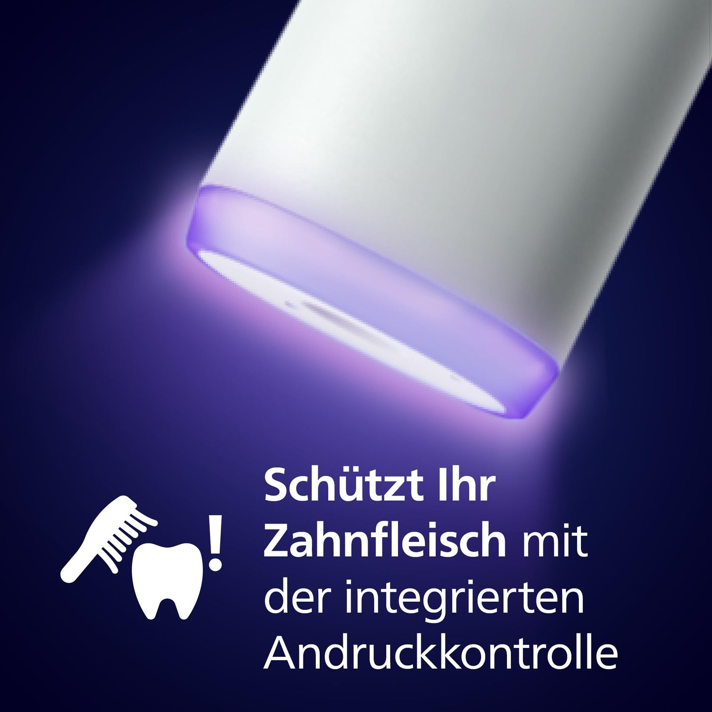 Philips Sonicare 6100 elektrische Zahnbürste, Schallzahnbürste mit 2 Putzmodi, 3 Intensitätsstufen, Andruckkontrolle, EasyStart, SmarTimer, Reiseetui, Weiß, Modell HX7400/02 [Neue Technologie]