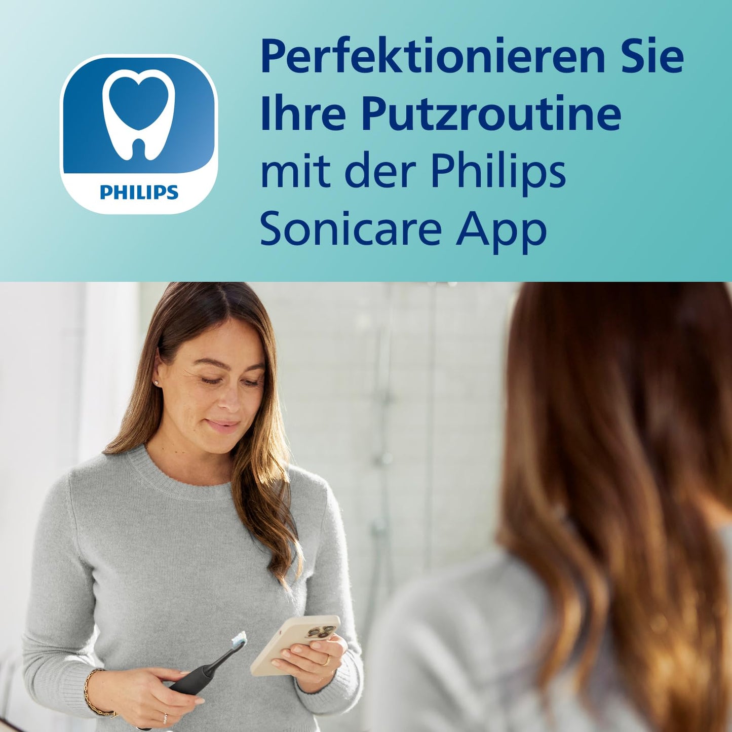 Philips Sonicare DiamondClean 9000 elektrische Zahnbürste, Schallzahnbürste mit App, Drucksensor, 4 Putzmodi, 3 Intensitätsstufen, Ladeglas und USB-Reiseetui, Schwarz, Modell HX9911/09