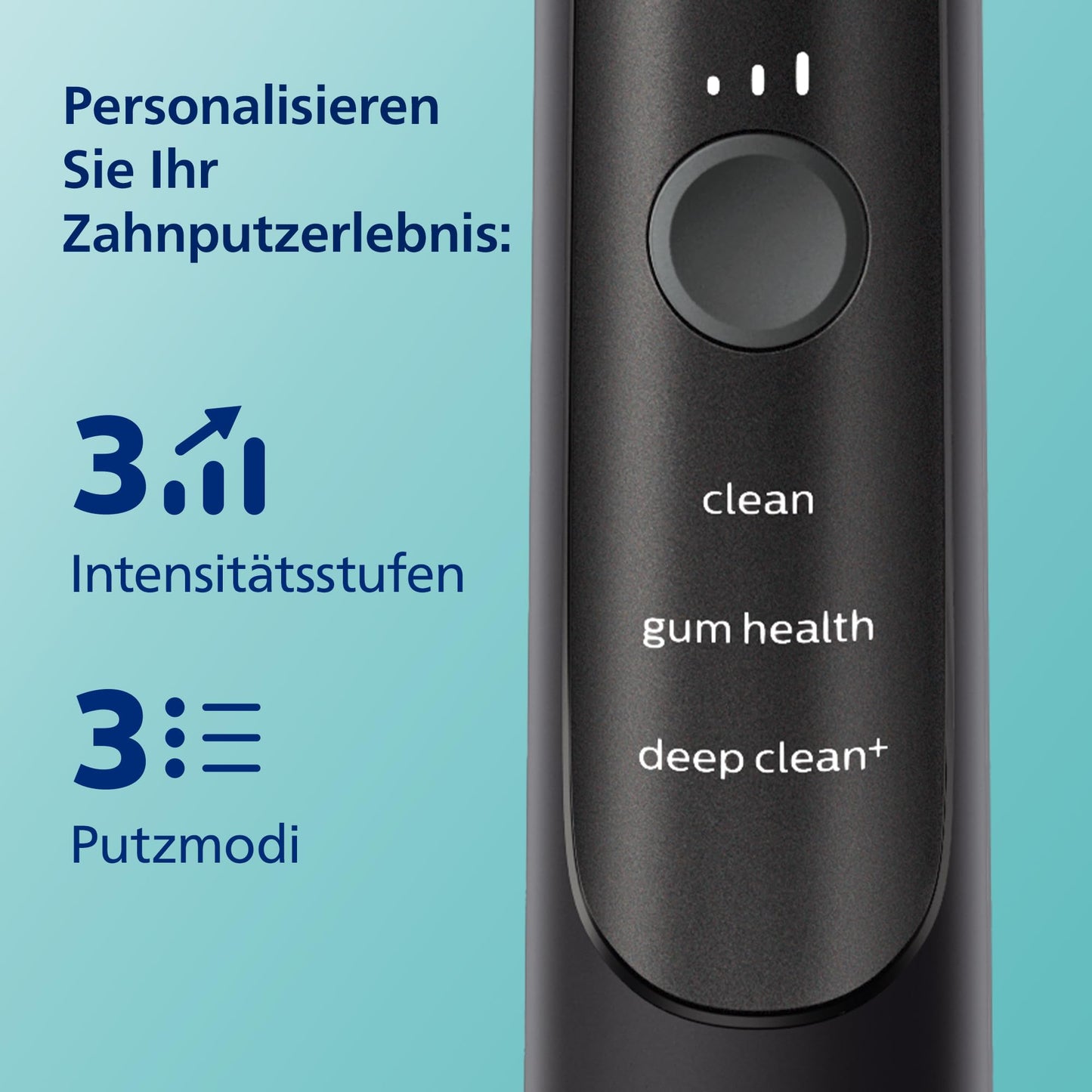 Philips Sonicare ExpertClean 7300 elektrische Zahnbürste, Schallzahnbürste mit App, 3 Putzmodi und 3 Intensitätsstufen, Drucksensor, Reiseetui, Schwarz, Model HX9601/02
