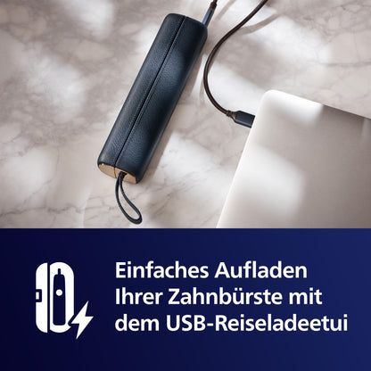 Philips Sonicare DiamondClean Prestige 9900 – Elektrische Schallzahnbürste mit 1x A3 Premium-All-in-One-Bürstenkopf und Ladeetui in Champagner (Modell HX9992/11)