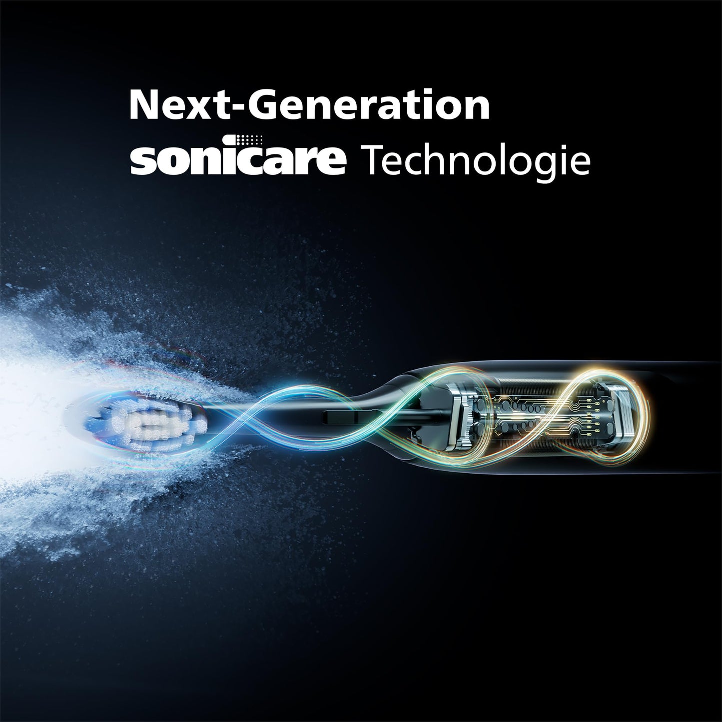 Philips Sonicare 7100 elektrische Zahnbürste, Schallzahnbürste mit App, 4 Putzmodi, 3 Intensitätsstufen, Andruckkontrolle, EasyStart, SmarTimer, Schwarz, 2er-Pack, Modell HX7429/03 [Neue Technologie]