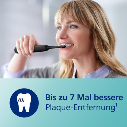 Philips Sonicare ProtectiveClean 5100 elektrische Zahnbürste, Schallzahnbürste mit 3 Putzmodi, Drucksensor, Timer, Reiseetui, UV-Reinigungsgerät, Schwarz, Modell HX6850/57