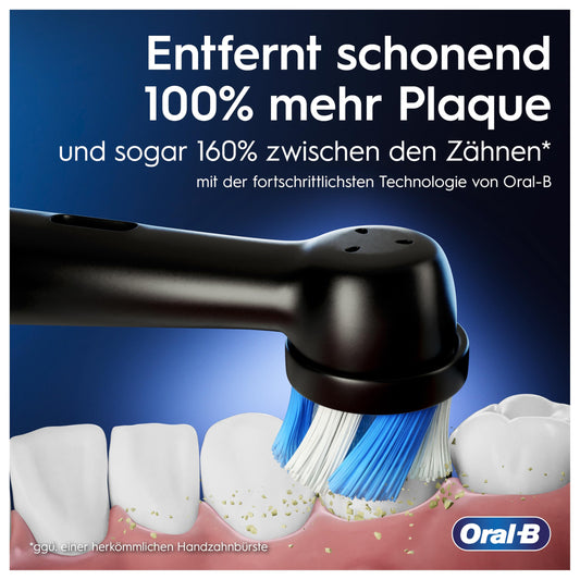 Oral-B iO Series 5 Plus Edition Elektrische Zahnbürste, Electric Toothbrush, inkl. 3 Aufsteckbürsten, 5 Putzmodi für Zahnpflege, Reiseetui, Designed by Braun, matt black