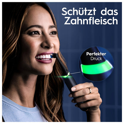 Oral-B iO Series 9 Plus Edition Elektrische Zahnbürste, Electric Toothbrush, PLUS 3 Aufsteckbürsten, 7 Putzmodi für Zahnpflege, Lade-Reiseetui, Designed by Braun, black onyx