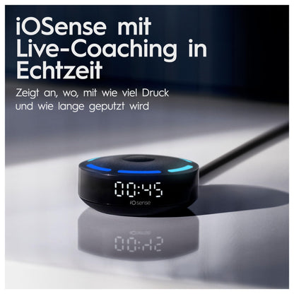 Oral-B iO Series 10 Luxe Edition Elektrische Zahnbürste-Electric Toothbrush, Magnet-Technologie, 7 Putzmodi für Zahnpflege, iOSense, Farbdisplay, Lade-Reiseetui, Designed by Braun, Schwarz